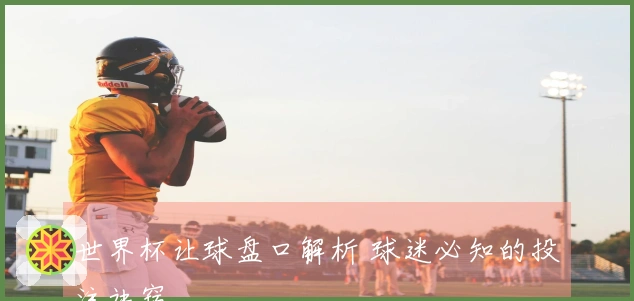 世界杯让球盘口解析 球迷必知的投注诀窍